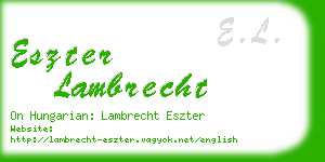 eszter lambrecht business card